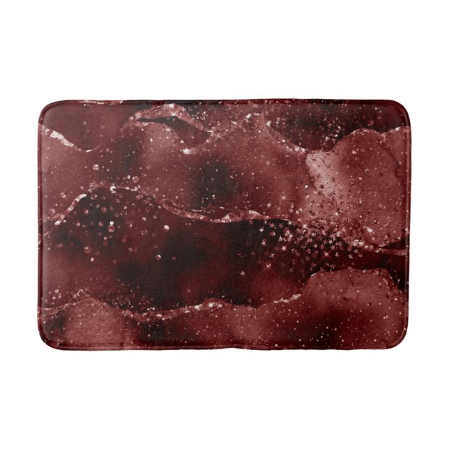 Moody agate | Henna Blood Red Garnet Jewel Tone Badrumsmatta (Framsidan)