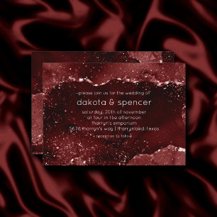 Moody agate Henna Blood Red Garnet Jewel Tone Inbjudningar