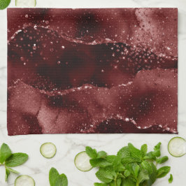 Moody agate | Henna Blood Red Garnet Jewel Tone Kökshandduk