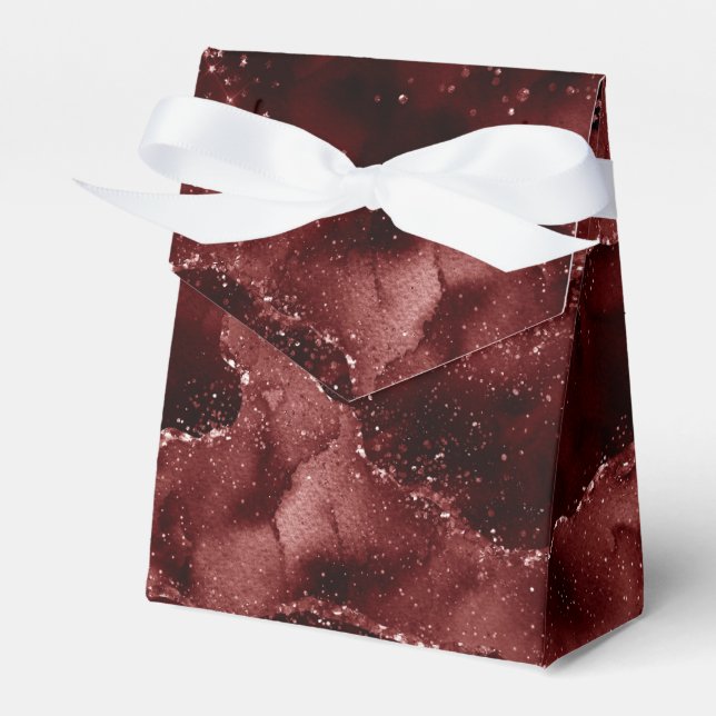 Moody agate | Henna Blood Red Garnet Jewel Tone Presentaskar (Framsidan Sidan)