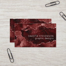 Moody agate | Henna Blood Red Garnet Jewel Tone Visitkort