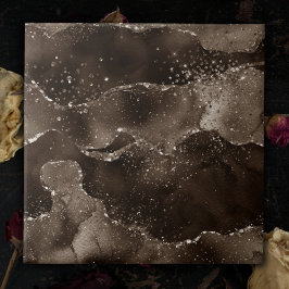 Moody agate | Kaffe Brown Golden Bronze Taupe Kakelplatta