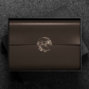 Moody agate Kaffe Brown Golden Bronze Taupe Runt Klistermärke