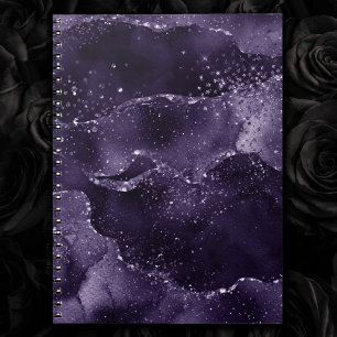 Moody agate Midnight Indigo Deep Lila Glam Anteckningsbok