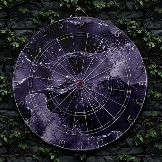 Moody agate | Midnight Indigo Deep Lila Glam Darttavla (Skapare uppladdad)
