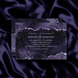 Moody agate | Midnight Indigo Deep Lila Glam Inbjudningar