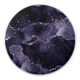 Moody agate | Midnight Indigo Deep Lila Glam Knopp