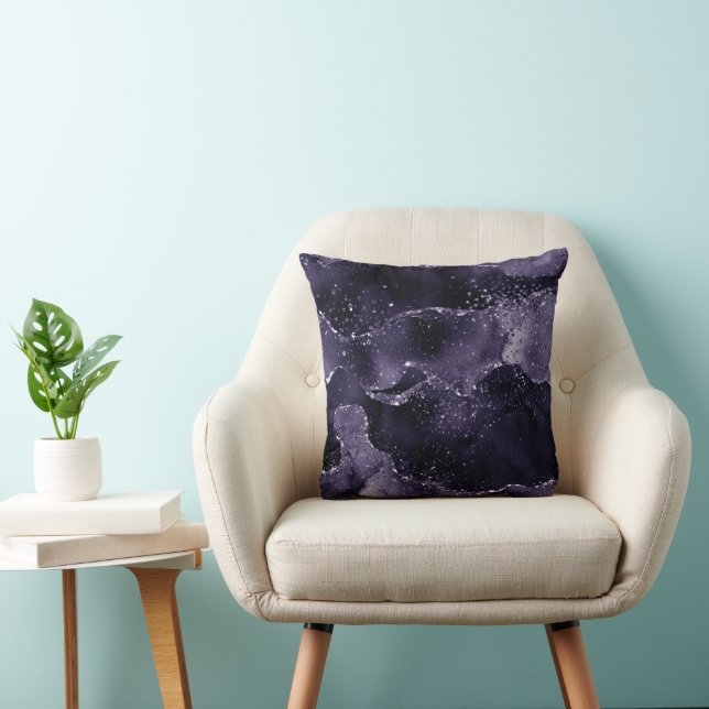 Moody agate | Midnight Indigo Deep Lila Glam Kudde (Stol)