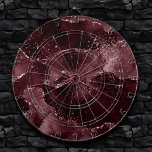 Moody agate | Vin Bordeaux Sangria Merlot Maroon Darttavla<br><div class="desc">90-talets grymge inspirerade mörk, sofistikerad marmorerad agatsten i en djup moody juvelton med faux metallfolie och glitter vener i en rik, dramatisk med abstrakt-vätskeväxlar och glitter vener. Från samlingen "Till Död Do US Part" lägger den här vackra feminina handmålade övertoningen till perfekten pop of färg. Om du vill samordna produkter...</div>