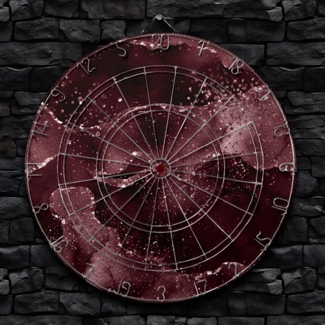 Moody agate | Vin Bordeaux Sangria Merlot Maroon Darttavla (Skapare uppladdad)