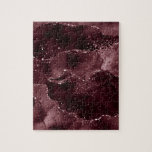 Moody agate | Vin Bordeaux Sangria Merlot Maroon Pussel<br><div class="desc">90-talets grymge inspirerade mörk, sofistikerad marmorerad agatsten i en djup moody juvelton med faux metallfolie och glitter vener i en rik, dramatisk med abstrakt-vätskeväxlar och glitter vener. Från samlingen "Till Död Do US Part" lägger den här vackra feminina handmålade övertoningen till perfekten pop of färg. Om du vill samordna produkter...</div>