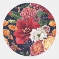 Moody Amaryllis och Chrysanthemum Blommigt Bröllop