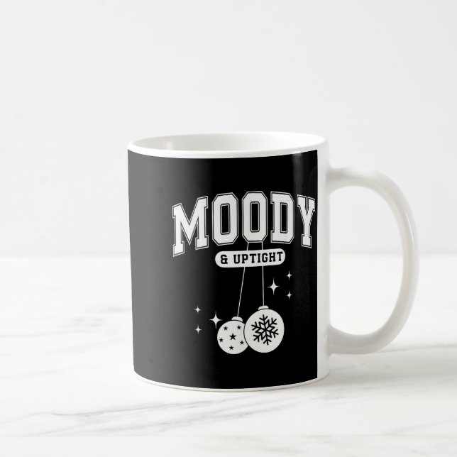 Moody And Uptight Merry And Bright Christmas Coupl Kaffemugg (Höger)