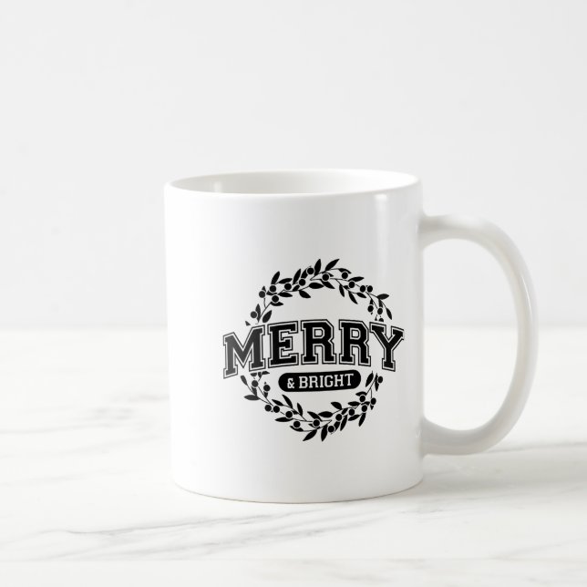 Moody And Uptight Merry And Xmas Bright Matching C Kaffemugg (Höger)