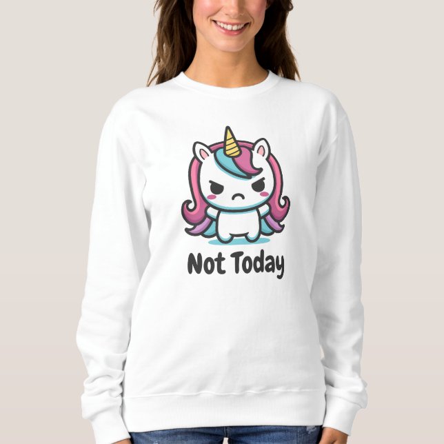 Moody Anpassningsbar för Kawaii Unicorn T Shirt (Framsida)