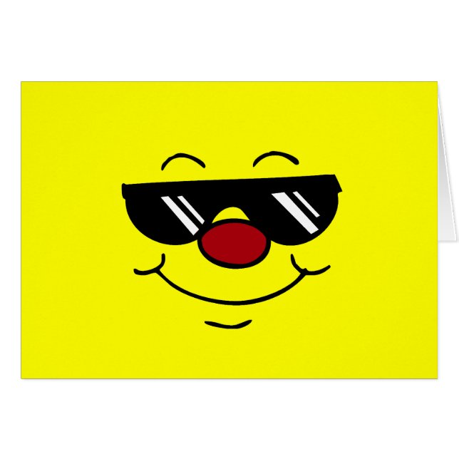 Moody ansikte Grumpey OBS Kort (Framsidan Horizontal)