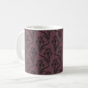 Moody Art nouveau Irises Coffee Mugg