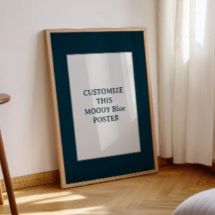 Moody blå Anpassningsbar Poster offertgåvor från f