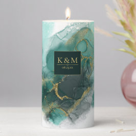 Moody Bläck Emerald Guld Abstrakt ID988
