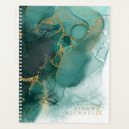 Moody Bläck Emerald Guld Abstrakt ID988