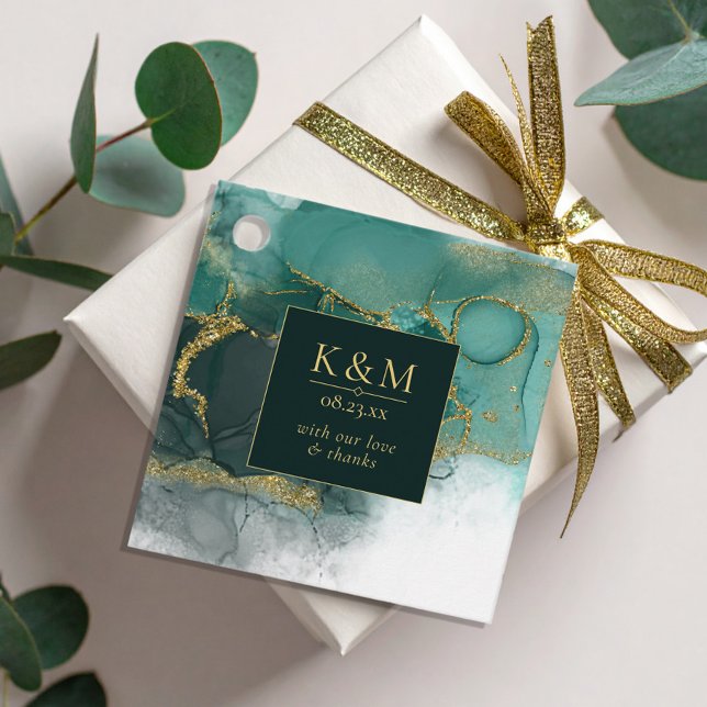 Moody Bläck Emerald Guld Abstrakt ID988 Gåvor Etiketter (Skapare uppladdad)