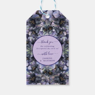 Moody Black Floral Classic Thank You Chic Wedding Presentetikett