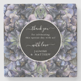 Moody Black Floral Classic Thank You Chic Wedding Stenunderlägg