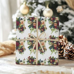 Moody Blommigt Burgundy Bröllop Presentpapper<br><div class="desc">#zazzlemade</div>