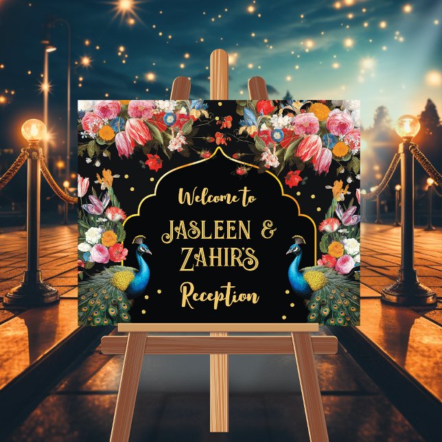 Moody Blommigt - Indiskt välkomstmottagningstecken Poster (Skapare uppladdad)