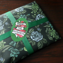 Moody blommigt presentpapper