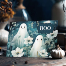 Moody Blommigt Spöken Halloween