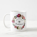 Moody Blommigt Vattenfärgning Utandning Bridesmaid Kaffemugg<br><div class="desc">Vår elegant och vår moody blommigt för tegelkaffe mugg är en perfekt gåva till ge till din brud. Utformningen har våra handdragna blommigtar med vattenfärg i en vacker, rustik och moody färg palett. nyp, djup majoritet med accenter från oliv grönt, djupa lila och levande gröntar som skapar denna vackra, slående...</div>