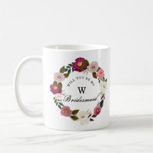 Moody Blommigt Vattenfärgning Utandning Bridesmaid Kaffemugg