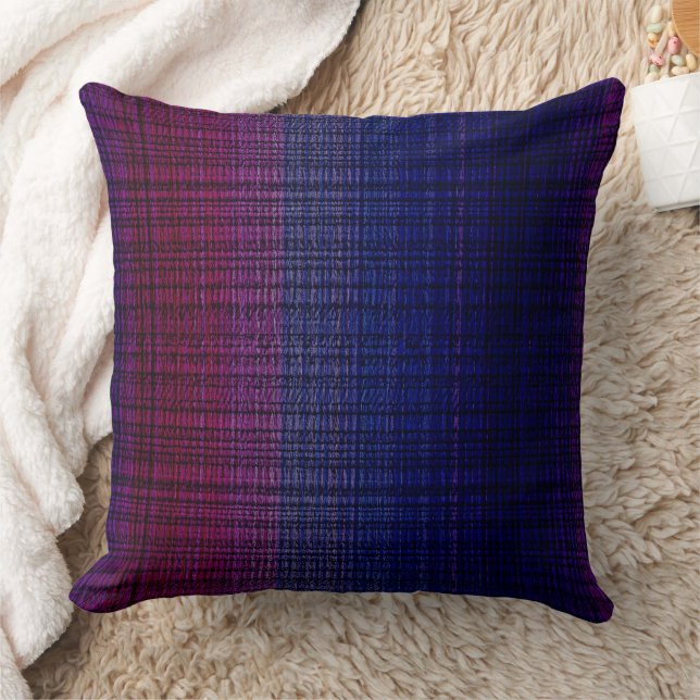 Moody blue gradient pattern kudde (Filt)