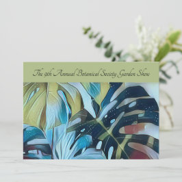 Moody Blue Monstera Botanical Direct Mail Promo an Inbjudningar