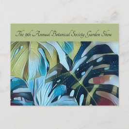 Moody Blue Monstera Botanical Direct Mail Promo Meddelande Vykort