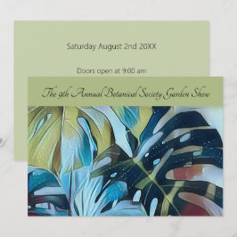 Moody Blue Monstera Botanisk Direktreklam Promo An Inbjudningar