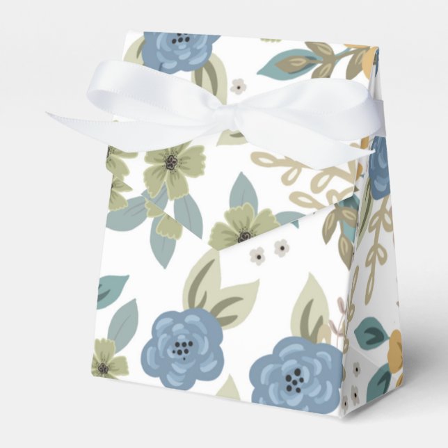 Moody Blues Blommigt Party Box med Bow Presentaskar (Framsidan Sidan)
