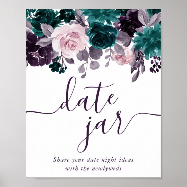 Moody Boho | Äggplants Lila och kalkeringsdatum Bu Poster (Framsidan)