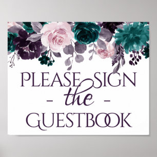 Moody Boho Lila av utsugningsanläggning Guestboo Poster