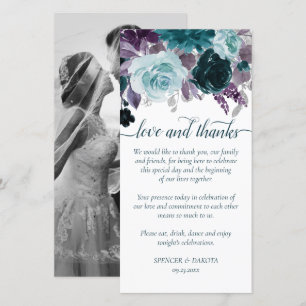Moody Boho Teal and Eggplant Lila Ro Photo Tack Kort