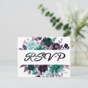 Moody Boho   Teal Turcoise Silver Ram OSA Vykort