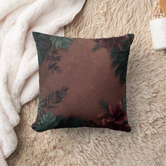 Moody Botanical Elegance  Kudde (Filt)