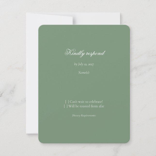 Moody Botanical RSVP / Svarskort OSA Kort (Framsida)