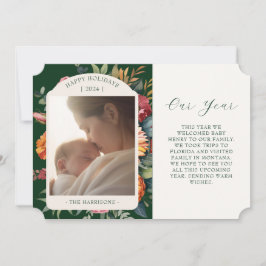 Moody botaniskt årskort i recension inbjudningar