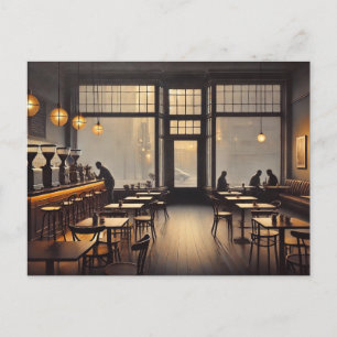 Moody cafe-vykort i San Francisco Mugg Vykort