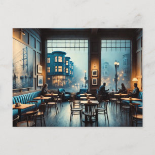 Moody cafe-vykort i San Francisco Mugg Vykort