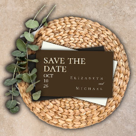 Moody Coffee Minimalist Save the Date QR Code RSVP Tilläggskort