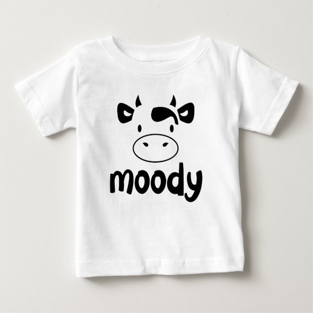 "Moody Cow" Kids T-Shirt (Framsida)