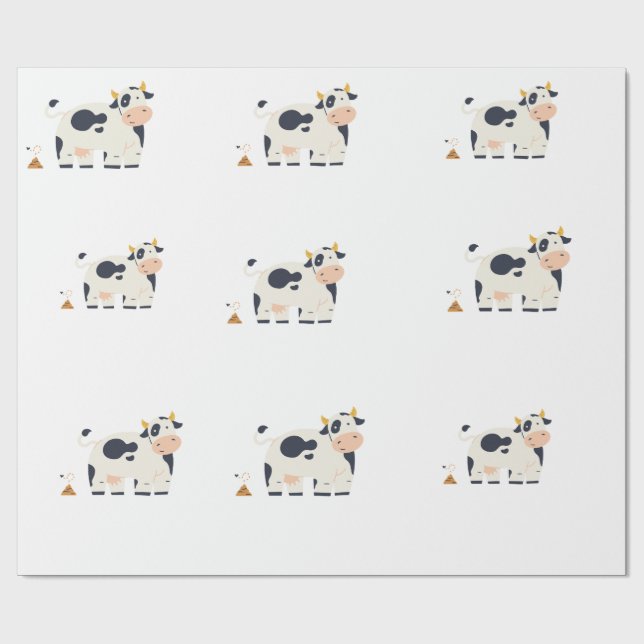 “Moody Cow” Wrapping Paper  Presentpapper (Platt)